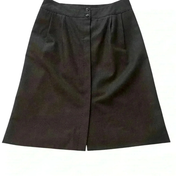 VTG Brook Brothers 100% wool dark brown pencil skirt vitale barberis canonicalo - Picture 1 of 8